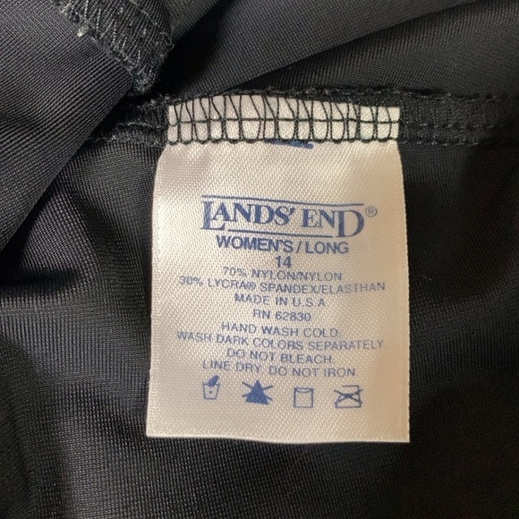 Lands’ End black tankini swimsuit Size 14 Long - Picture 11 of 12